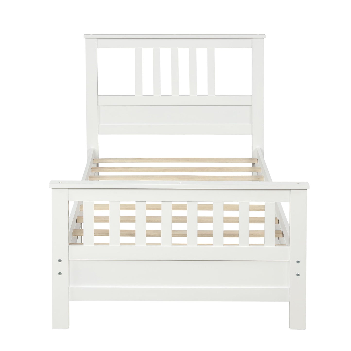 Platform Bed With Paneled Headboard And Footboard