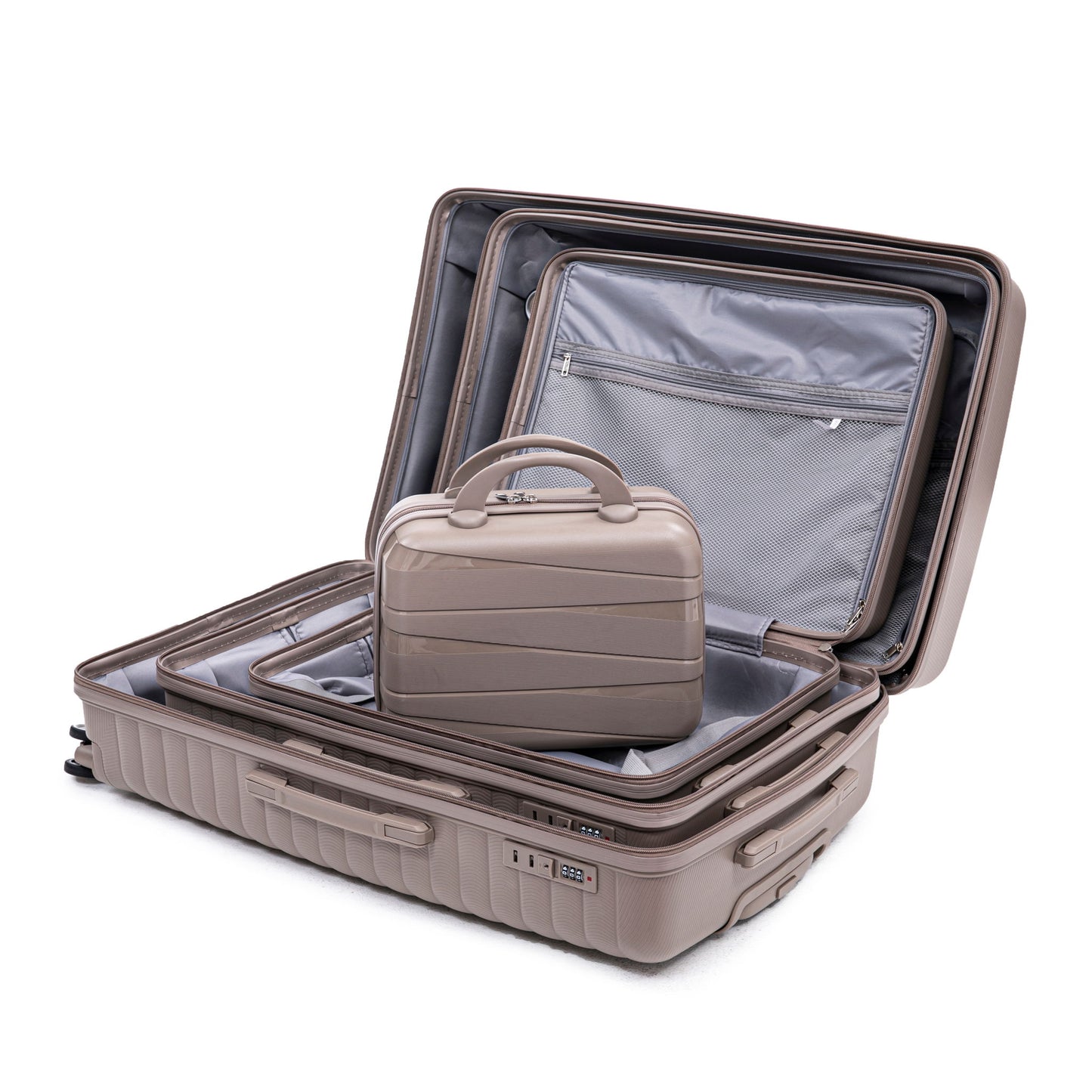 4 Piece Luggage Set, Combination Lock