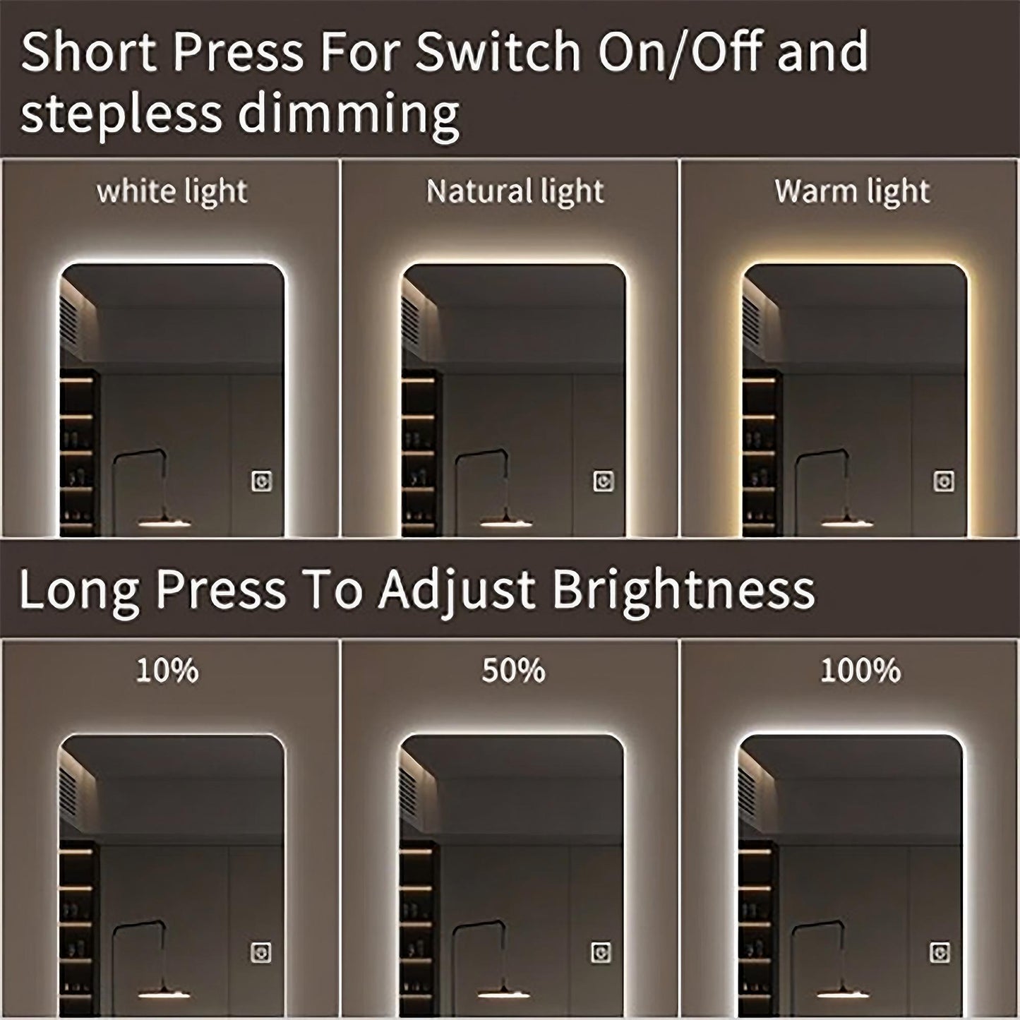 Wall Mounted LED Full Length Mirror