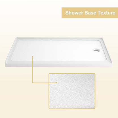 Shower Base Drain With Single Threshold Design
