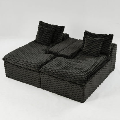 Double Chaise Lounge With Full Compressed Sponge