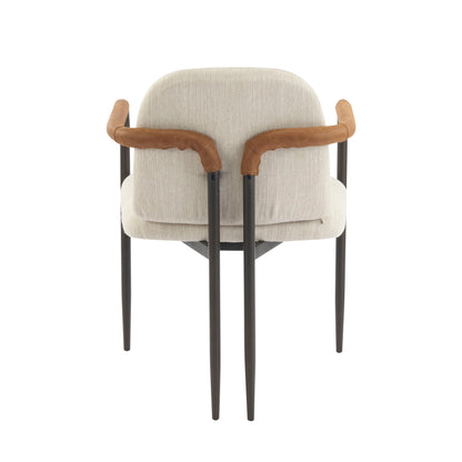 Modern Dining Chair Set With Durable Iron Frame And Comfortable Fabric Upholstery
