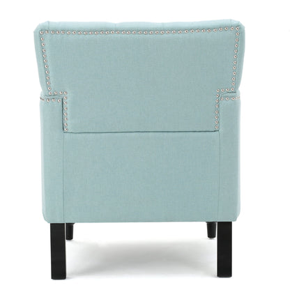Harrison - Tufted Club Chair With Button Tufted Back And Birch Wood Legs