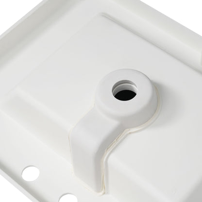 Vanity Top With Undermount Rectangular Double Sinks, Faucet Holes - White