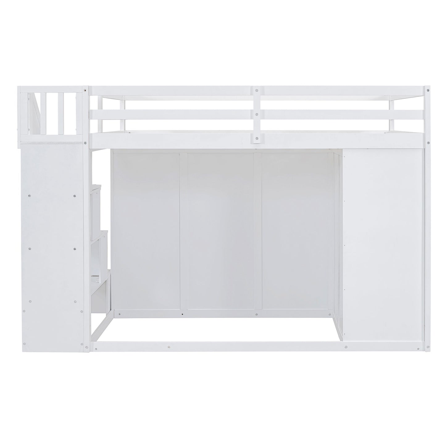 Loft Bed With Built In Wardrobes, Cabinets And Drawers