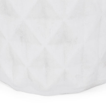 Outdoor Lightweight Concrete, Side Table - Antique White
