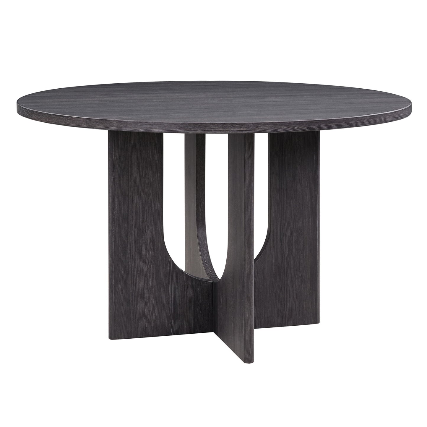 Round Dining Set With 4 Upholstered Dining Chairs