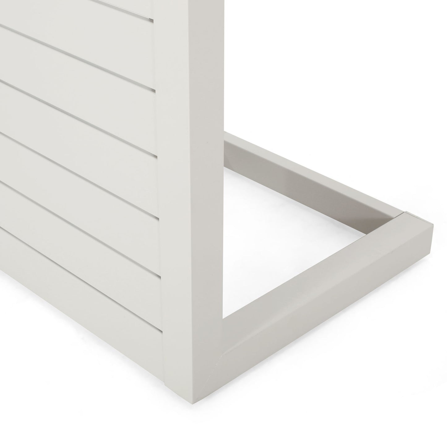 Aluminum Outdoor C - Shaped Side Table For Patio