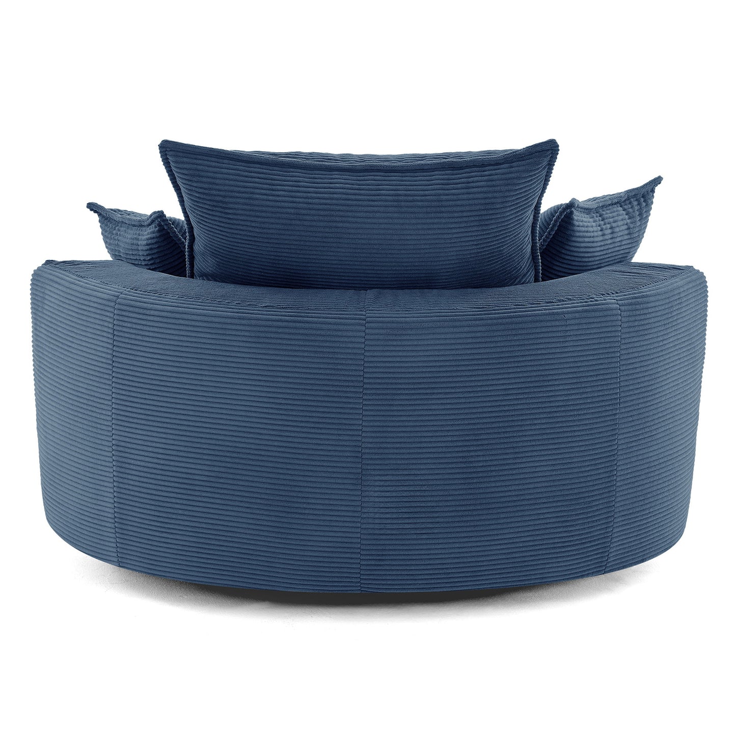 360° Swivel Accent Barrel Chair With Dual Layer Cushion And 3 Removable Pillows