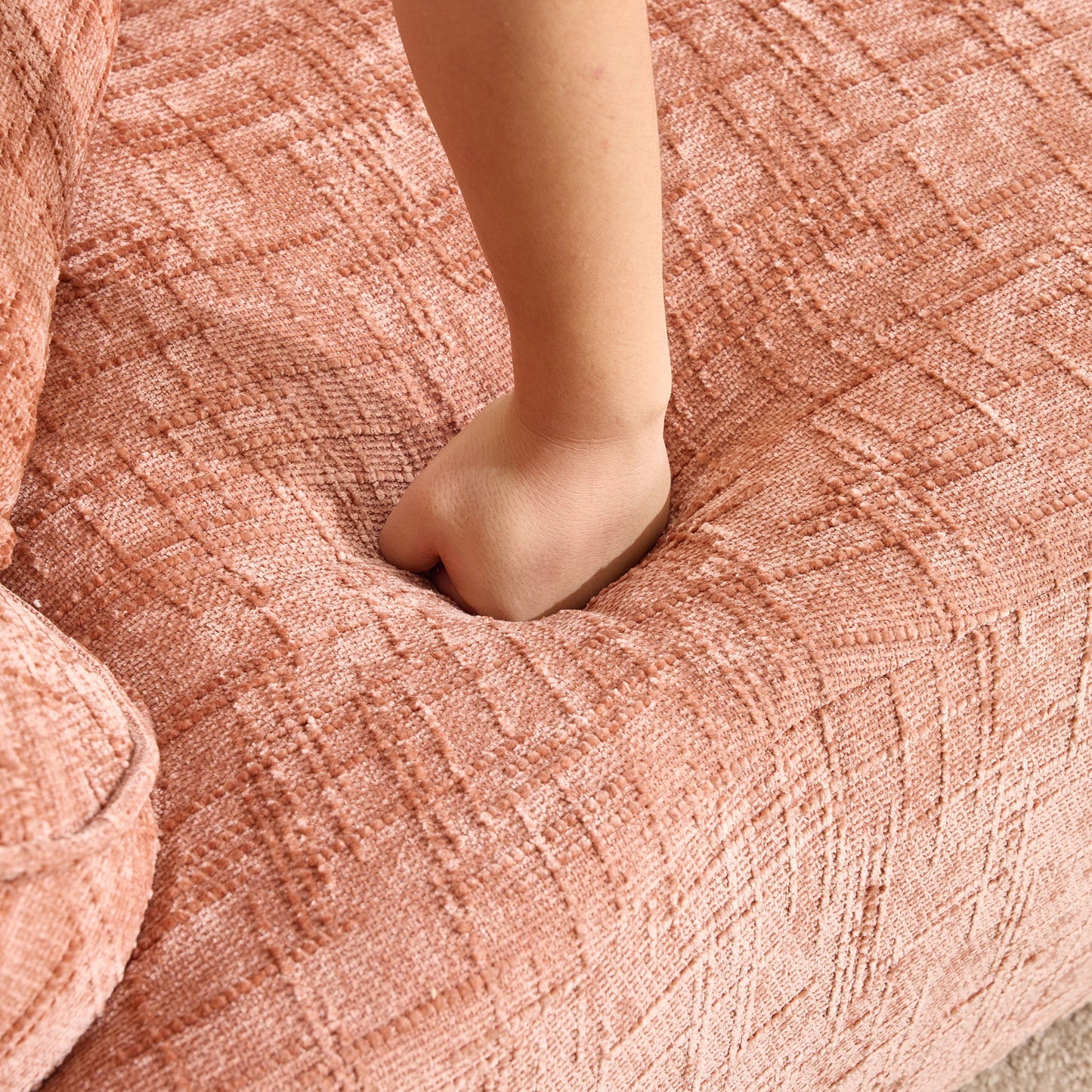 Curved Compressed Sofa, Nordic-Style Design For Living Room