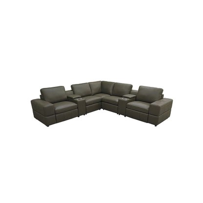 Upholstered Large Arms Sectional With Recliner Seats