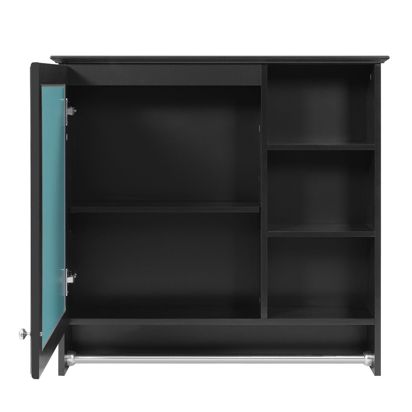 Wall Mount 2 In 1 Mirror Cabinet With Adjustable Shelf, Soft-Closing Hinges