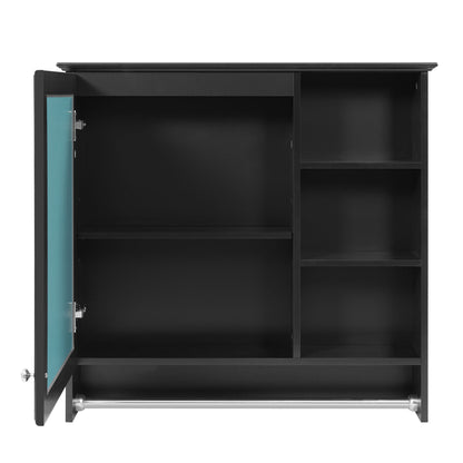 Wall Mount 2 In 1 Mirror Cabinet With Adjustable Shelf, Soft-Closing Hinges