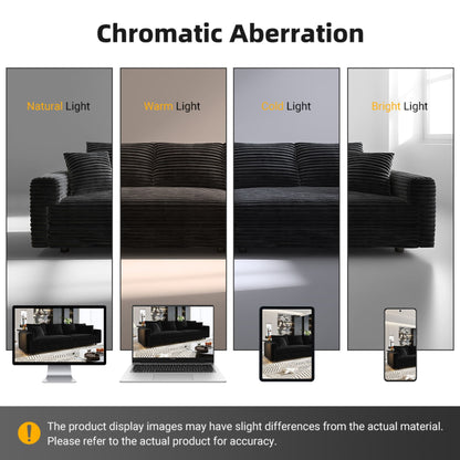 4 Seat Sofa, Modern Comfy Upholstered Sofa Cloud Couch, Deep Seat Couches With Soft Pillows