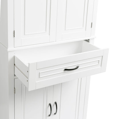 Bathroom Storage Cabinet With Doors And Drawer, Adjustable Shelf