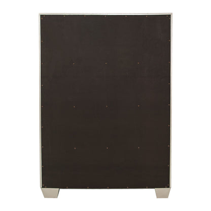 5 Drawer Chest Bedroom Furniture - Silver