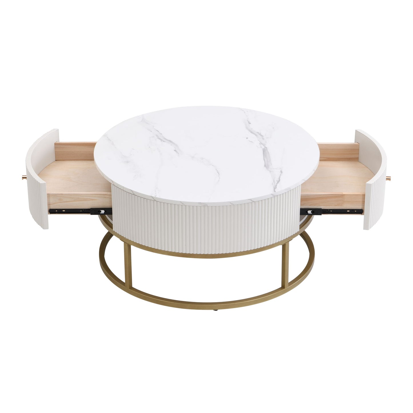 Modern Round Table With Drawers