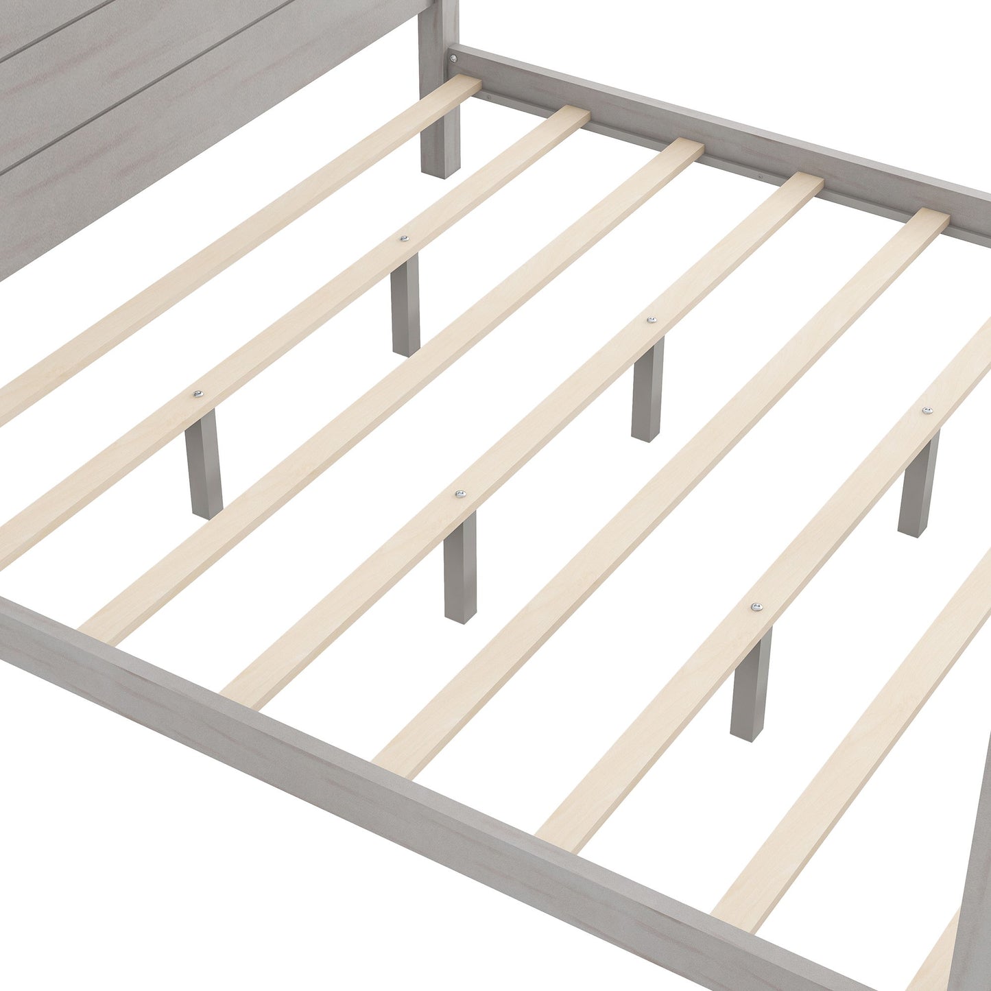 anopy Platform Bed With Headboard And Support Legs