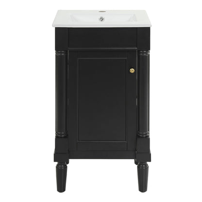 French Style Bathroom Cabinet With Sink, Adjustable Shelf
