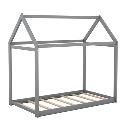 Wooden House Shaped Bed
