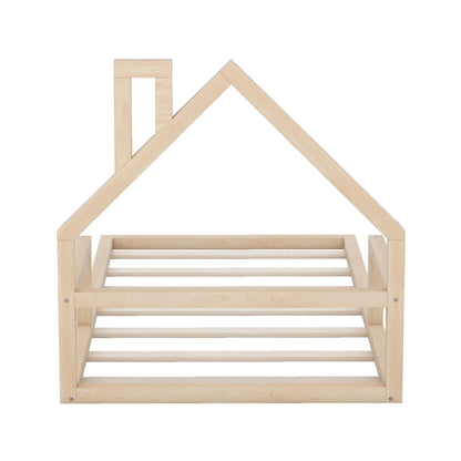 Floor Bed With House Shaped Headboard