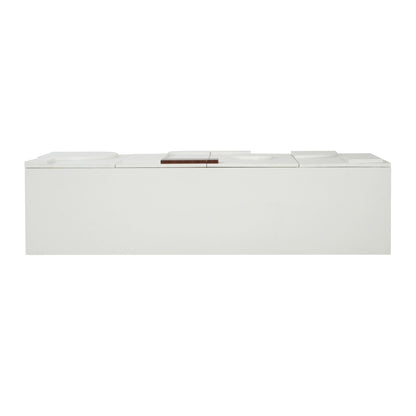 Sideboard Buffet Cabinet Wide Storage Unit With 4 Doors & Adjustable Shelves - White