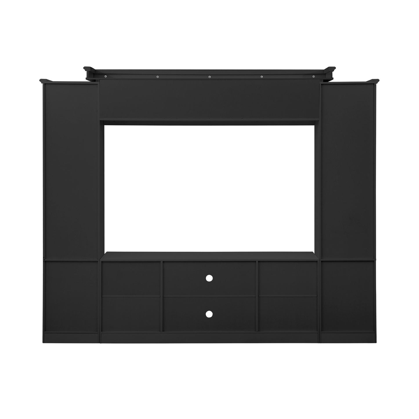 All-In-One TV Stand With Bookcase For TVs Up To 65"