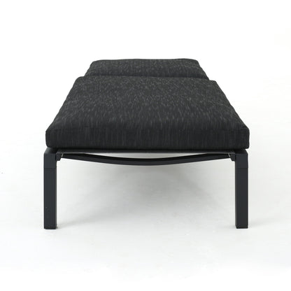 Modern Chaise Lounge With Wate Resistant Fabric Cushions