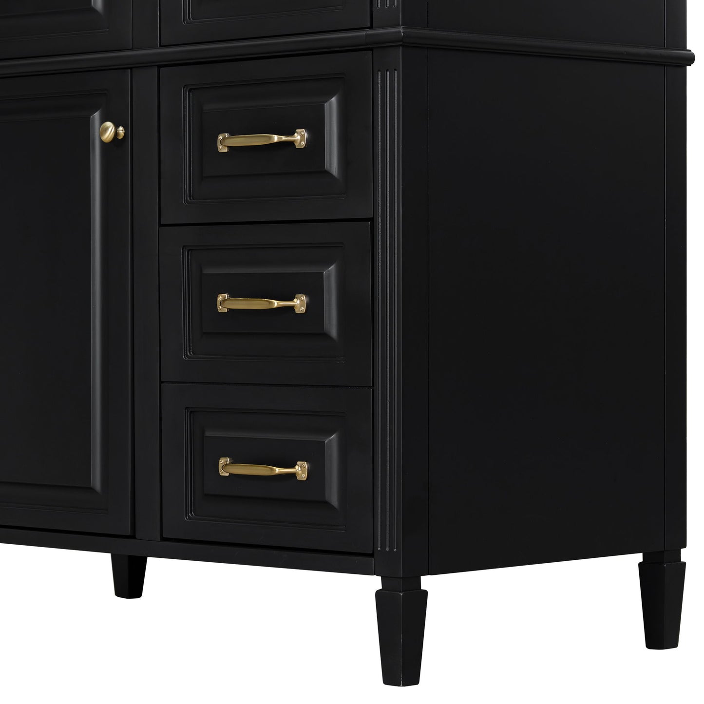 Modern Bathroom Vanity With Sink Top, Flip Drawer Design