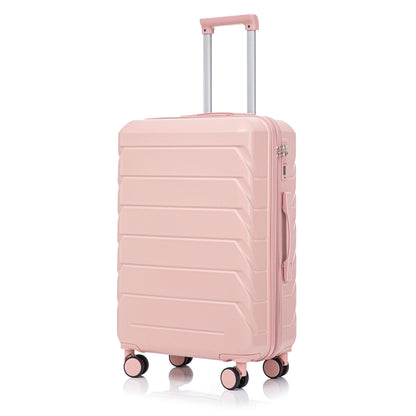 Hard Shell Luggage With Scratch Resistant Surface, 4 Wheels, Combination Lock & Side Hooks