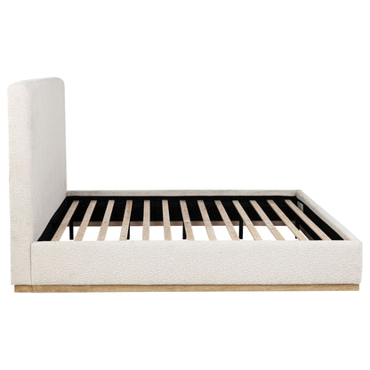Talbot - Eastern King Platform Bed With Elevated Headboard - Cream