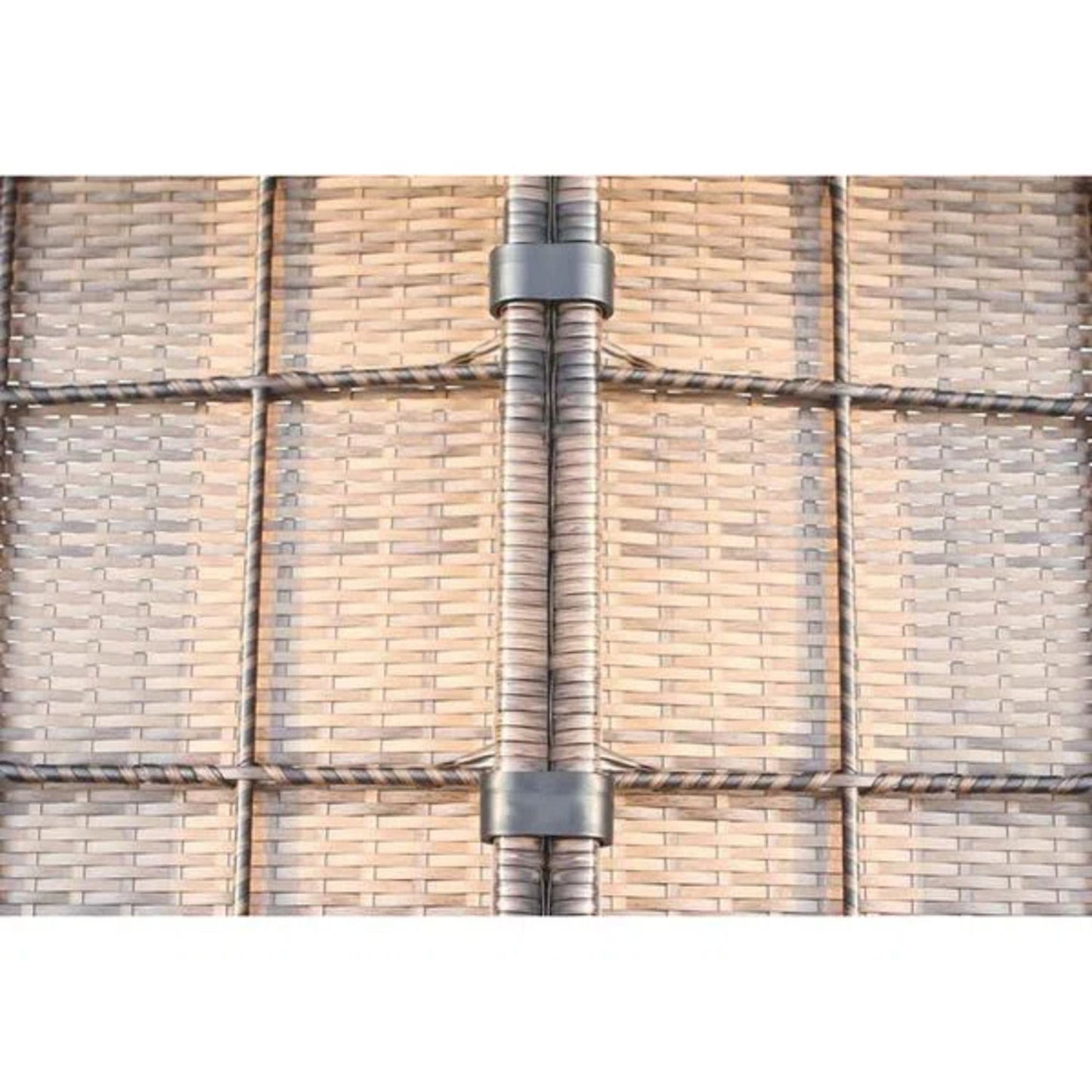 Outdoor Wicker Sectional With Weather Resistant Cushions And Table