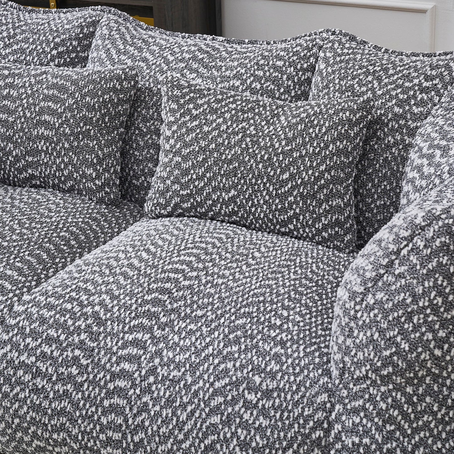 Comfortable Dual Beanbag Chair With High Resilience Foam Core For 2 People