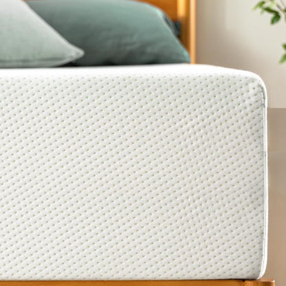8" Green Tea Memory Foam Mattress In Box - White - Twin