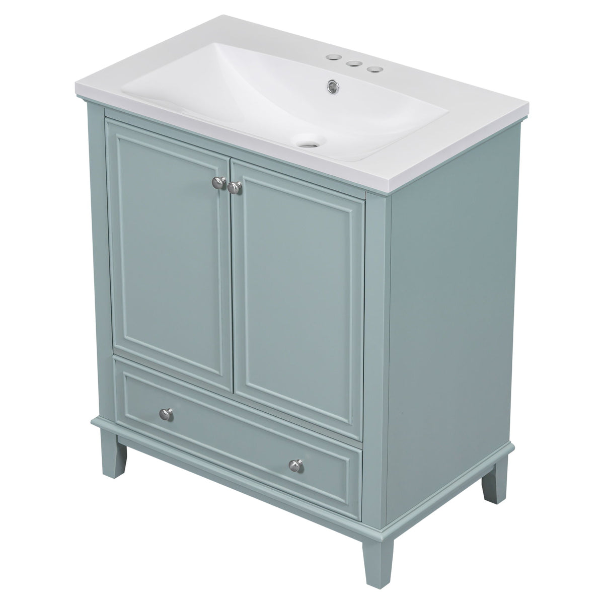 Modern Bathroom Vanity With Sink Combo, Multi Functional Cabinet With Doors And Drawer