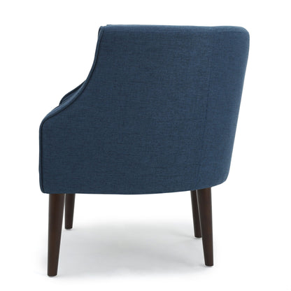 Contemporary Upholstered Club Chair With Button Tufting