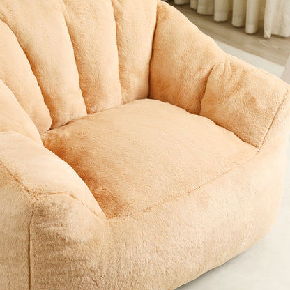 Beanbag Chair, Beanbag Sofa Chair With Armrests Stuffed High Density Foam