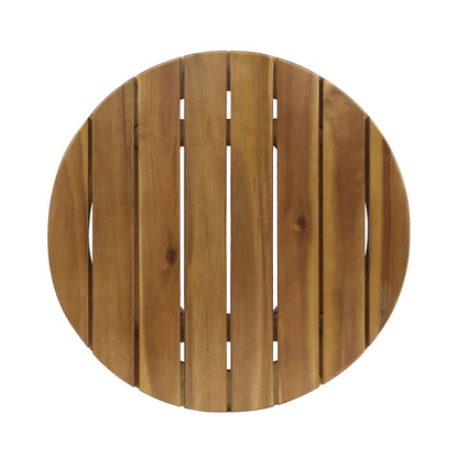 Outdoor Acacia Wood Side Table With Weather Resistance