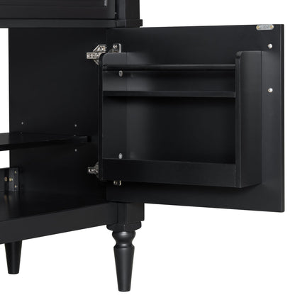 Freestanding Bathroom Vanity With Sink, Adjustable Shelf, Flip Drawer