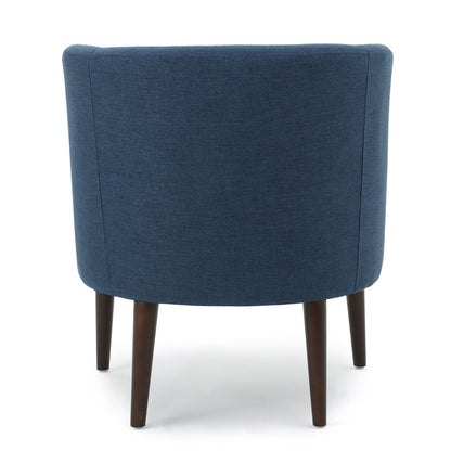 Contemporary Upholstered Club Chair With Button Tufting