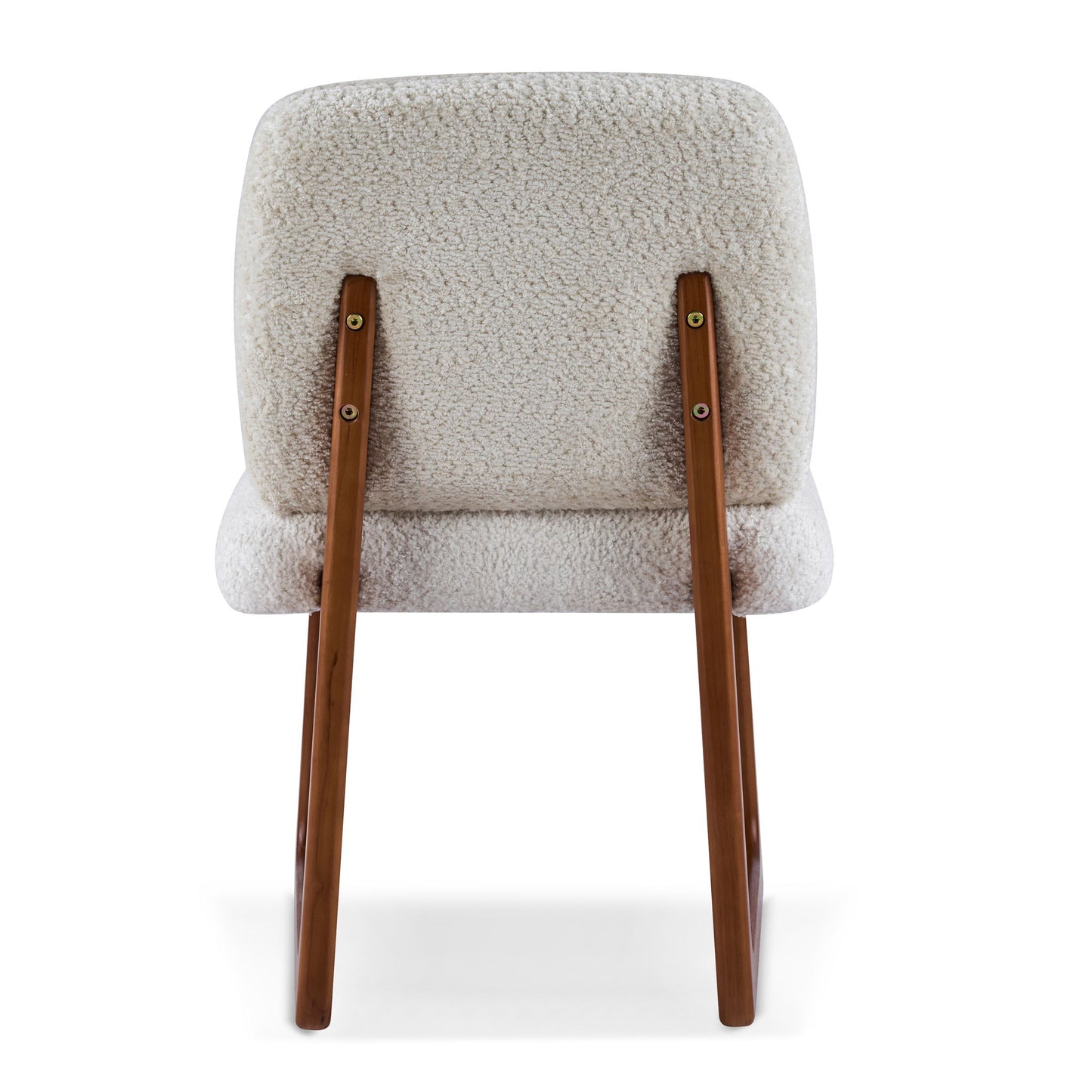 Dining Chair With Curved Legs (Set of 2) - Beige / Brown