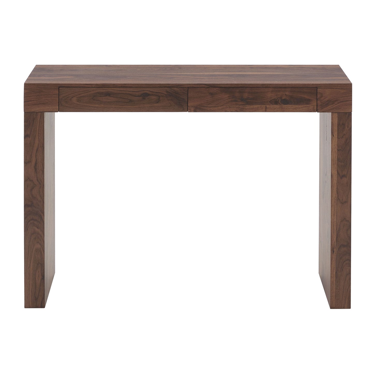 Console Table With Double Drawers - Walnut