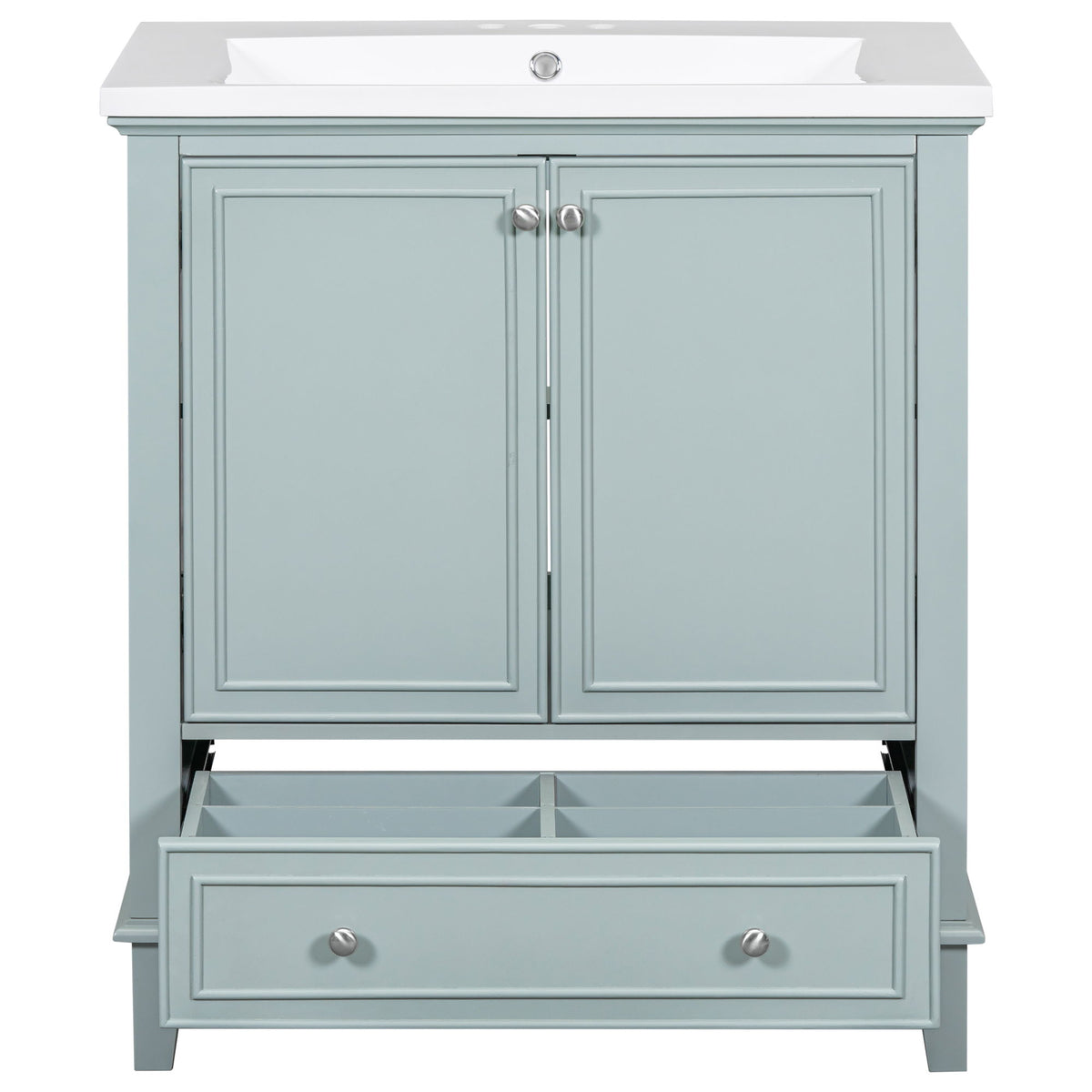 Modern Bathroom Vanity With Sink Combo, Multi Functional Cabinet With Doors And Drawer