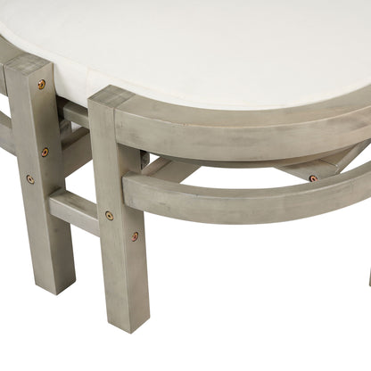 Outdoor Chaise Lounge With 5 Position Adjustable Backrest (Set of 2)