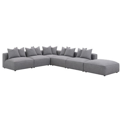 Amherst - Armless Chair With Accent Pillow - Gray