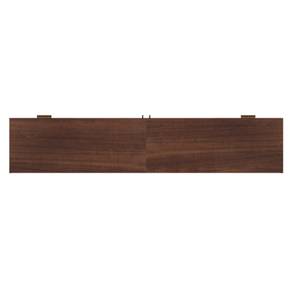 TV Stand, Media Console With 4 Drawers, Soft Closing Hinges - Dark Brown