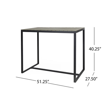 Ernesto - Outdoor Industrial Acacia Wood Bar Table