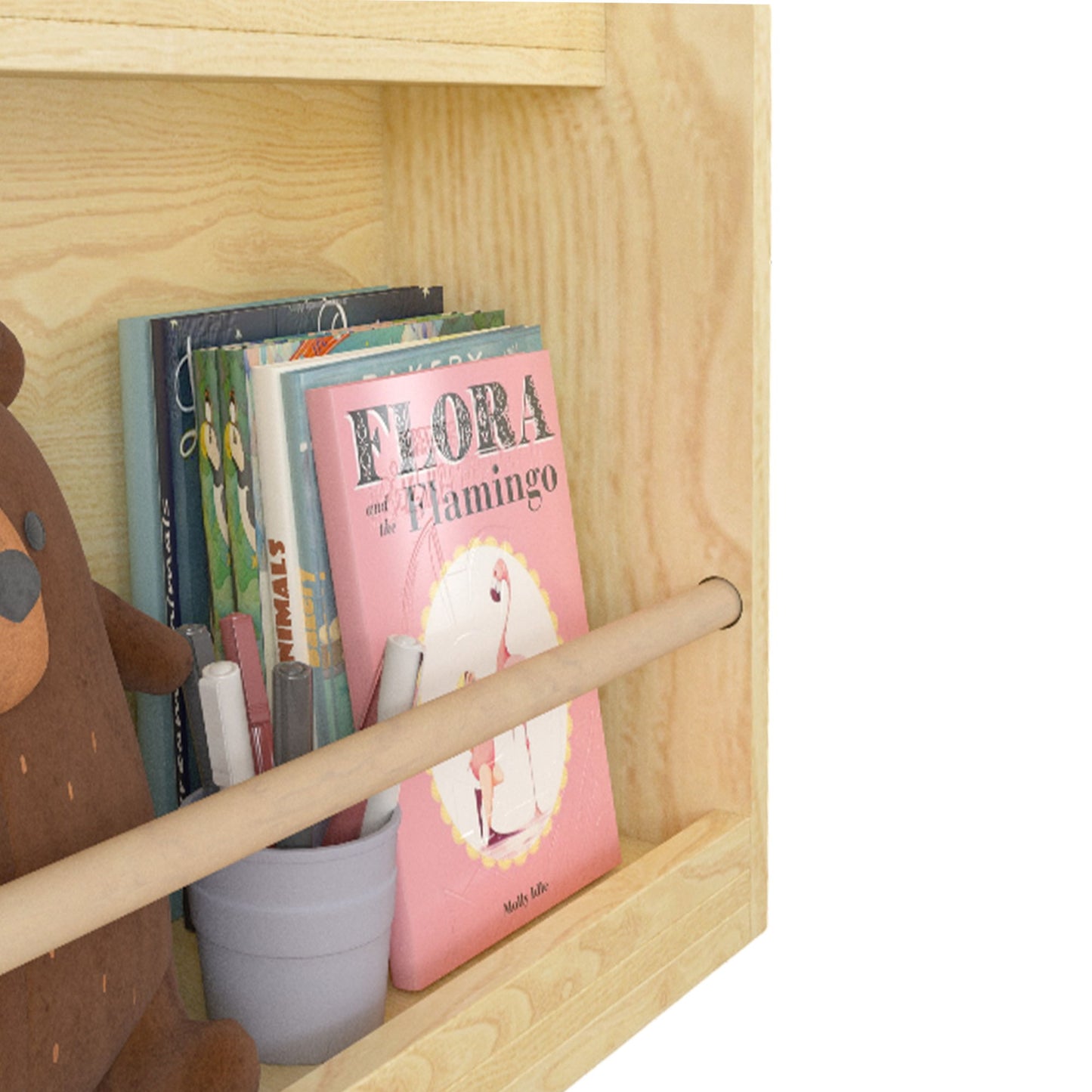 3 Tier Book Shelf, Compact Storage For Bedrooms