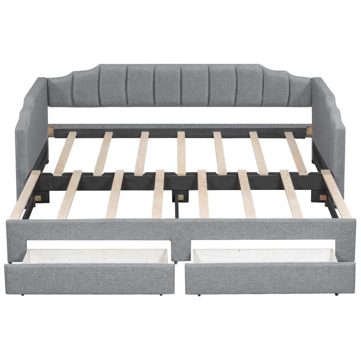 Extendable Daybed With LED Light And 2 Storage Drawers