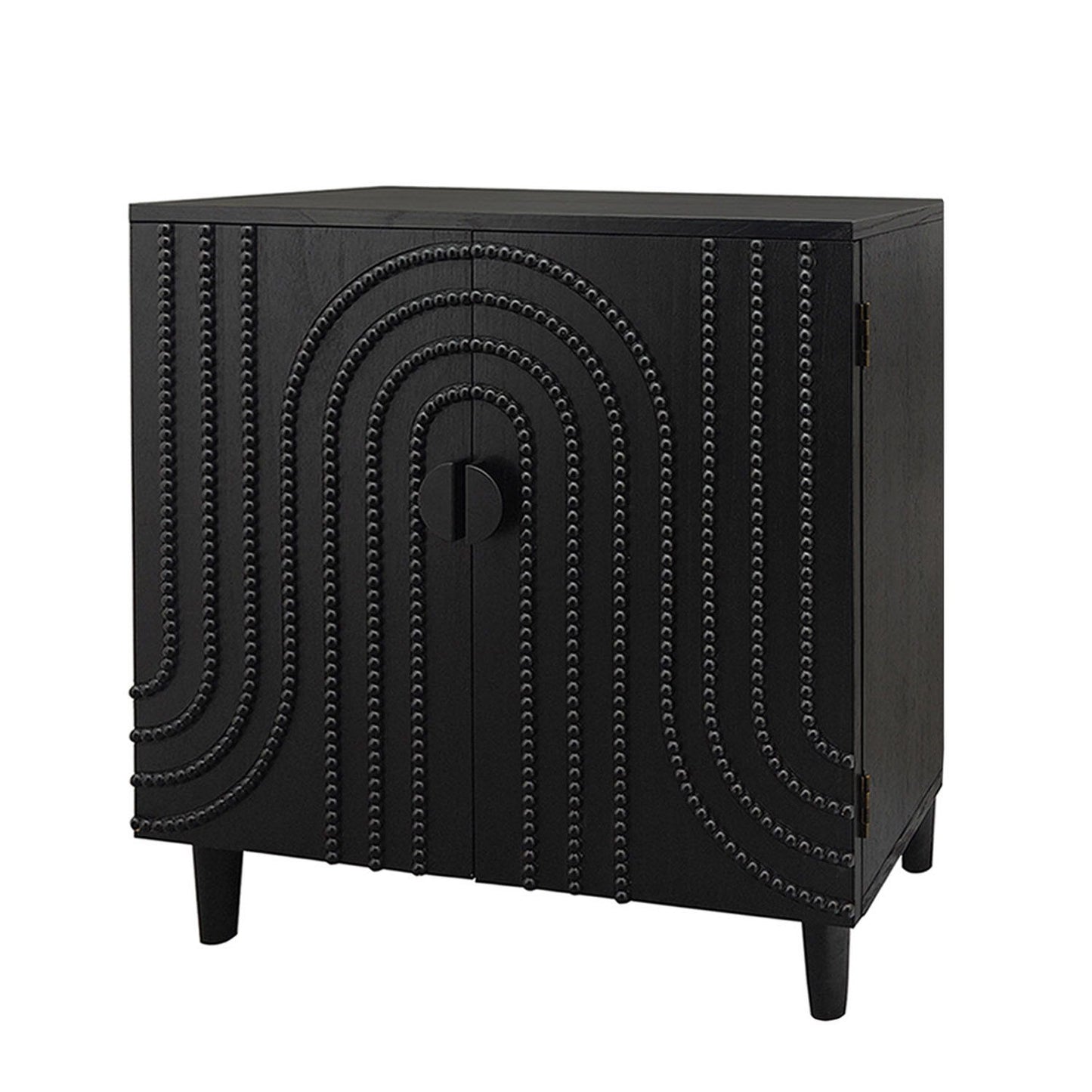 2 Door Storage Cabinet With Adjustable Shelf - Black